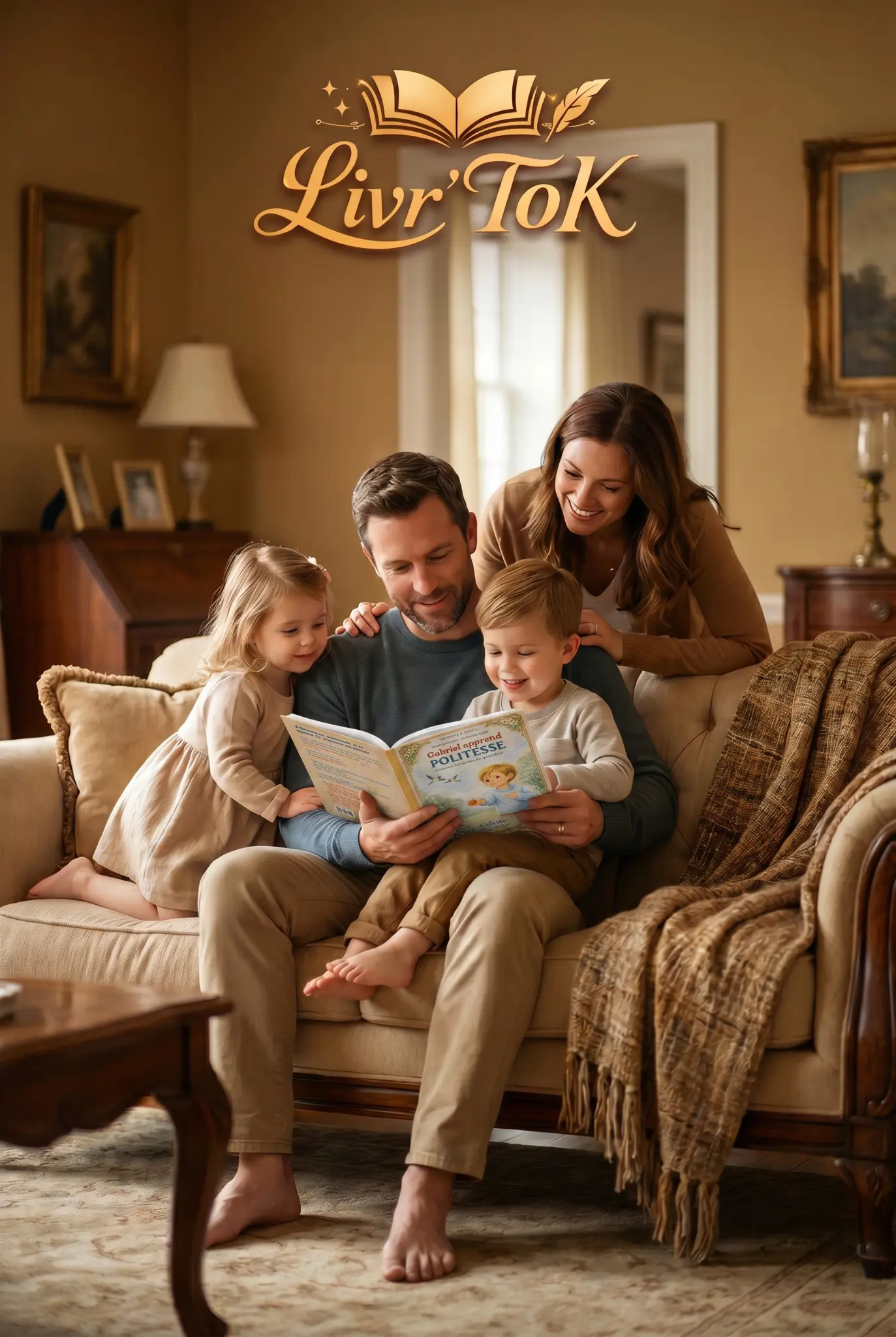 Famille lisant ensemble - Livr'ToK